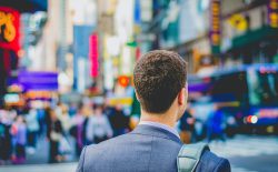 man in times square